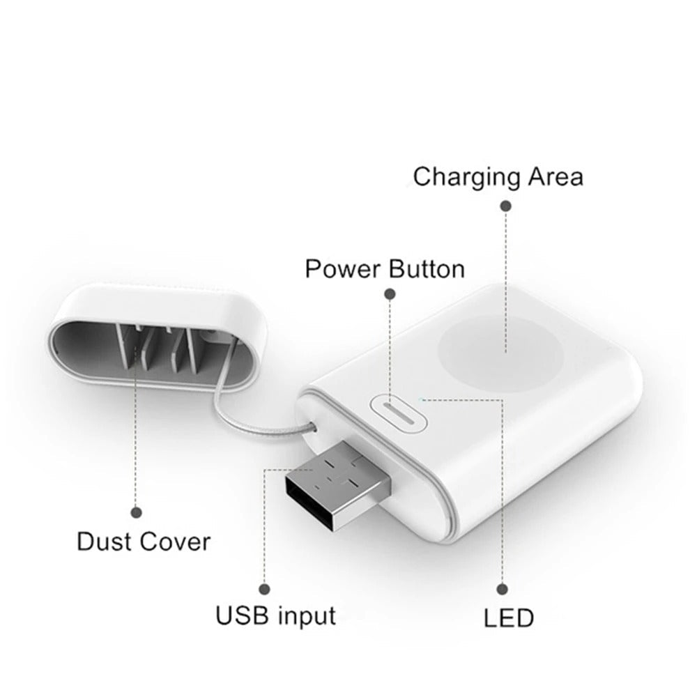 HKM-989779 1000 mAh Wireless Power Bank for Apple Watch (Compatible with Series 1-5)