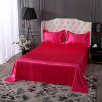 HKM-989907 Silk-like Pure Ice Bed Linen Set - Soft Polyester Fiber Bedding in Various Sizes