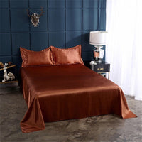 HKM-989907 Silk-like Pure Ice Bed Linen Set - Soft Polyester Fiber Bedding in Various Sizes