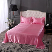 HKM-989907 Silk-like Pure Ice Bed Linen Set - Soft Polyester Fiber Bedding in Various Sizes