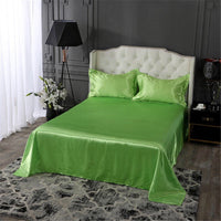 HKM-989907 Silk-like Pure Ice Bed Linen Set - Soft Polyester Fiber Bedding in Various Sizes