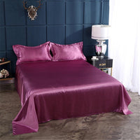 HKM-989907 Silk-like Pure Ice Bed Linen Set - Soft Polyester Fiber Bedding in Various Sizes