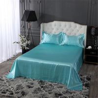 HKM-989907 Silk-like Pure Ice Bed Linen Set - Soft Polyester Fiber Bedding in Various Sizes