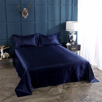 HKM-989907 Silk-like Pure Ice Bed Linen Set - Soft Polyester Fiber Bedding in Various Sizes