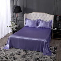 HKM-989907 Silk-like Pure Ice Bed Linen Set - Soft Polyester Fiber Bedding in Various Sizes