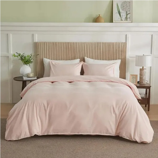 HKM-989907 Solid Twin Duvet Cover for Easy Maintenance and Comfort