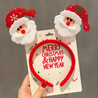 HKM-990035 Festive Children's Hair Accessories Headband with Snowflakes, Elks, and Santa Claus for Holiday Dress-Up