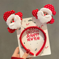 HKM-990035 Festive Children's Hair Accessories Headband with Snowflakes, Elks, and Santa Claus for Holiday Dress-Up