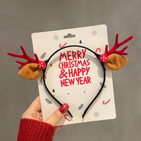 HKM-990035 Festive Children's Hair Accessories Headband with Snowflakes, Elks, and Santa Claus for Holiday Dress-Up