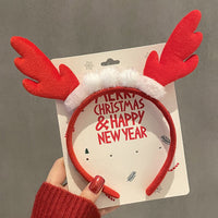 HKM-990035 Festive Children's Hair Accessories Headband with Snowflakes, Elks, and Santa Claus for Holiday Dress-Up