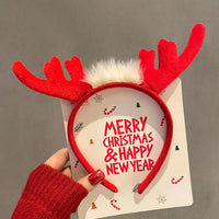 HKM-990035 Festive Children's Hair Accessories Headband with Snowflakes, Elks, and Santa Claus for Holiday Dress-Up