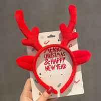 HKM-990035 Festive Children's Hair Accessories Headband with Snowflakes, Elks, and Santa Claus for Holiday Dress-Up