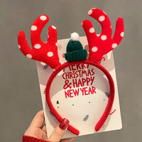 HKM-990035 Festive Children's Hair Accessories Headband with Snowflakes, Elks, and Santa Claus for Holiday Dress-Up