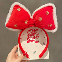 HKM-990035 Festive Children's Hair Accessories Headband with Snowflakes, Elks, and Santa Claus for Holiday Dress-Up