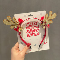 HKM-990035 Festive Children's Hair Accessories Headband with Snowflakes, Elks, and Santa Claus for Holiday Dress-Up
