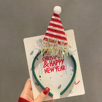 HKM-990035 Festive Children's Hair Accessories Headband with Snowflakes, Elks, and Santa Claus for Holiday Dress-Up