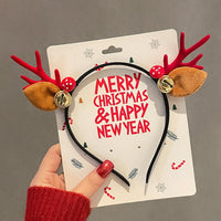 HKM-990035 Festive Children's Hair Accessories Headband with Snowflakes, Elks, and Santa Claus for Holiday Dress-Up