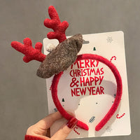 HKM-990035 Festive Children's Hair Accessories Headband with Snowflakes, Elks, and Santa Claus for Holiday Dress-Up