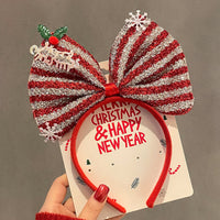 HKM-990035 Festive Children's Hair Accessories Headband with Snowflakes, Elks, and Santa Claus for Holiday Dress-Up