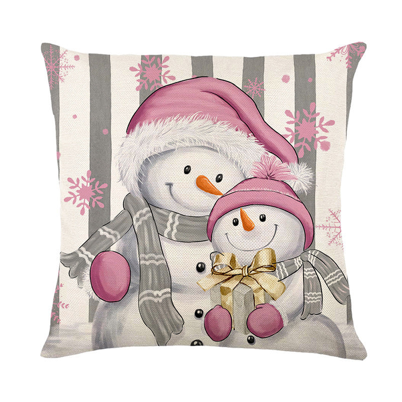 KTX-990419 Christmas-Themed Letter Pattern Pillowcase – 45 x 45 cm Polyester Cover in Various Colors