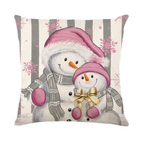 HKM-990419 Christmas-Themed Letter Pattern Pillowcase – 45 x 45 cm Polyester Cover in Various Colors