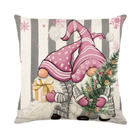 HKM-990419 Christmas-Themed Letter Pattern Pillowcase – 45 x 45 cm Polyester Cover in Various Colors