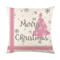 HKM-990419 Christmas-Themed Letter Pattern Pillowcase – 45 x 45 cm Polyester Cover in Various Colors