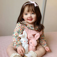 HKM-990419 Lifelike 70cm Soft Silicone Reborn Baby Girl Doll - Realistic Handmade Toy for Kids