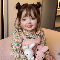 HKM-990419 Lifelike 70cm Soft Silicone Reborn Baby Girl Doll - Realistic Handmade Toy for Kids