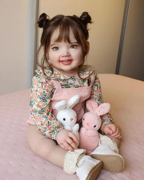 HKM-990419 Lifelike 70cm Soft Silicone Reborn Baby Girl Doll - Realistic Handmade Toy for Kids