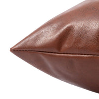 HKM-990547 Leather Pillowcase for Cushions - Available in Brown, Reddish Brown, Dark Brown, Dark Green - 30x50cm & 43x43cm