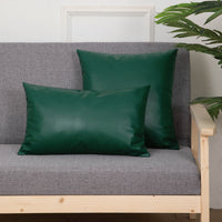 HKM-990547 Leather Pillowcase for Cushions - Available in Brown, Reddish Brown, Dark Brown, Dark Green - 30x50cm & 43x43cm