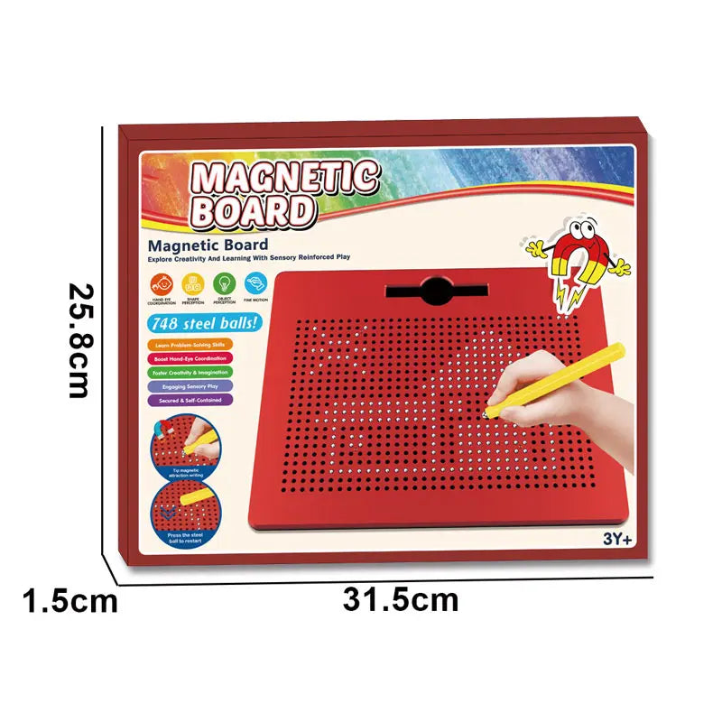 HKM-990547 Magnetic Bead Drawing Board for Kids - Educational Travel Activity Toy