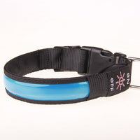 HKM-990611 Rechargeable Luminous Dog Collar for Golden Retrievers and Teddy Breeds - Reflective and Anti-Lost Design