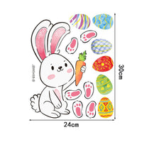 HKM-990675 Bunny Egg Decorative Wall Stickers for Children's Rooms - PVC Mural Art, Medium Size