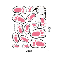HKM-990675 Bunny Egg Decorative Wall Stickers for Children's Rooms - PVC Mural Art, Medium Size