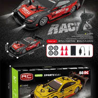 HKM-990739 1/20 Scale Remote Control Drift Car with LED Lights and Four Wheel Drive