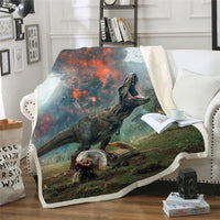 HKM-990739 3D Cartoon Dinosaur Soft Office Blanket in Multiple Sizes