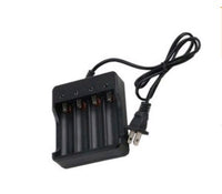 HKM-990931 18650 4-Slot Lithium Battery Charger for 3.7V/4.2V with Strong Light Capability