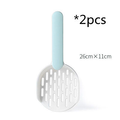 HKM-990931 Thick Two-Color Plastic Cat Litter Shovel for Easy Cleanup