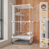 HKM-990995 Large Luxury Bird Cage with Universal Wheels and Multi-functional Accessories