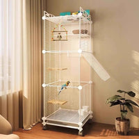 HKM-990995 Large Luxury Bird Cage with Universal Wheels and Multi-functional Accessories