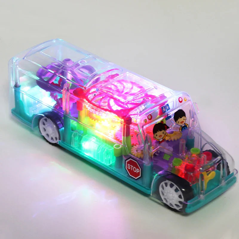 HKM-990995 Transparent Rotating Musical Projection Snail Toy for Children Ages 3+ - 360° Flashing Light Fun