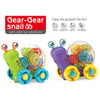 HKM-990995 Transparent Rotating Musical Projection Snail Toy for Children Ages 3+ - 360° Flashing Light Fun