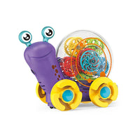 HKM-990995 Transparent Rotating Musical Projection Snail Toy for Children Ages 3+ - 360° Flashing Light Fun
