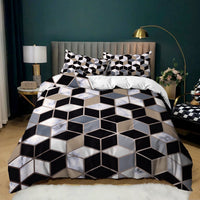 HKM-991059 Flower Color 4-Piece Quilt Cover Set, Soft Chemical Fiber Bedding for 1.8m Bed