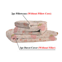 HKM-991059 Strawberry Print 3 Piece Microfiber Duvet Cover Set with Pillow Shams in Multiple Sizes