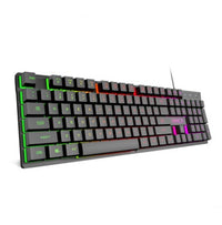 HKM-991251 Backlit USB Wired Gaming Keyboard with Frosted Keycaps - 1.3m Cable Length, 5 Million Key Press Life