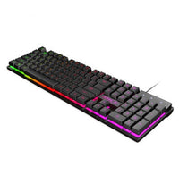 HKM-991251 Backlit USB Wired Gaming Keyboard with Frosted Keycaps - 1.3m Cable Length, 5 Million Key Press Life