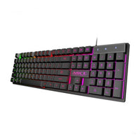 HKM-991251 Backlit USB Wired Gaming Keyboard with Frosted Keycaps - 1.3m Cable Length, 5 Million Key Press Life
